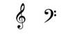 Vector illustratie muzieknoten en pauzes. Zwarte muziek symbolen ge�soleerd op wit. Muzieknotatie teken te stellen. Musical sleuteloverdracht. Notation sleutel Stockfoto - 72102142